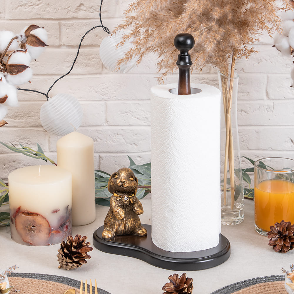 Подставка Кролик-мечтатель с держателем для бумажных полотенец
