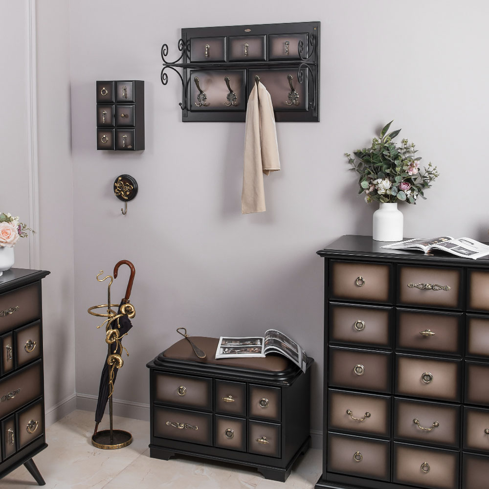 Вешалка настенная Пандора 1 с ковкой